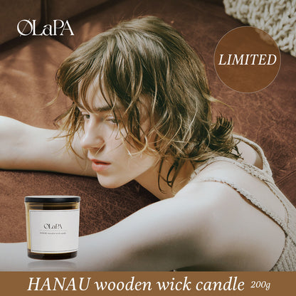 HANAU wooden wick candle