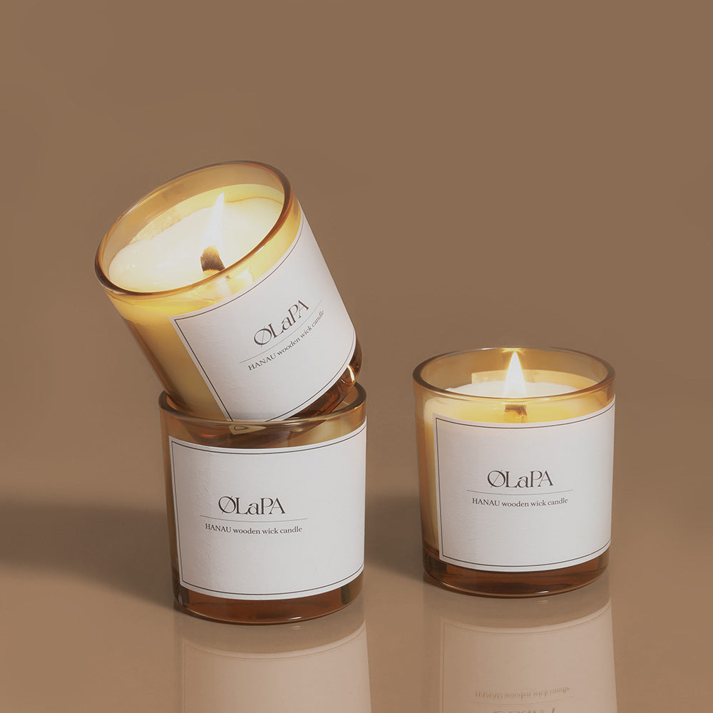 HANAU wooden wick candle