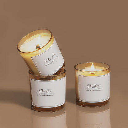 HANAU wooden wick candle