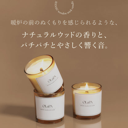 HANAU wooden wick candle