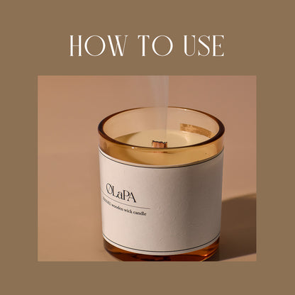 HANAU wooden wick candle